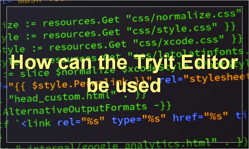 How can the Tryit Editor be used