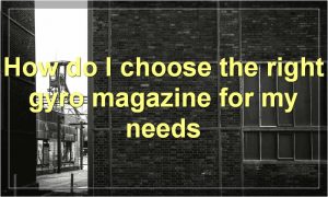 How do I choose the right gyro magazine for my needs