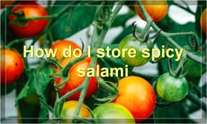 How do I store spicy salami