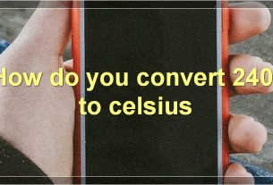 How do you convert 240f to celsius