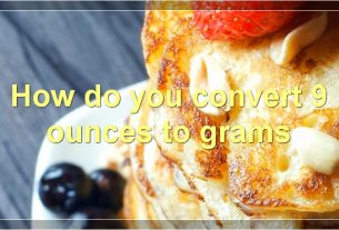 How do you convert 9 ounces to grams