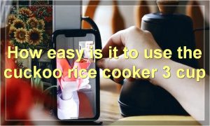 How easy is it to use the cuckoo rice cooker 3 cup