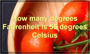 How many degrees Fahrenheit is 55 degrees Celsius