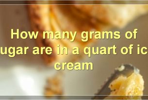 How many grams of sugar are in a quart of ice cream