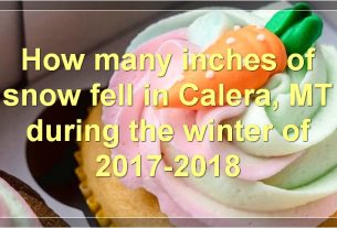 How many inches of snow fell in Calera