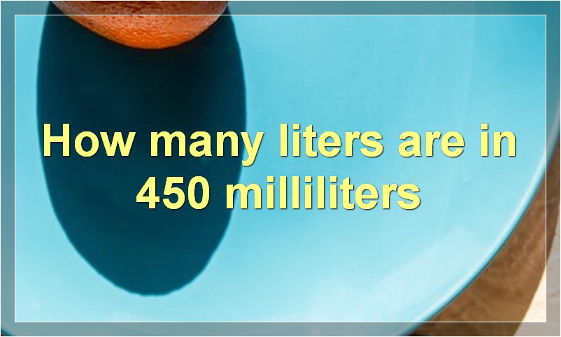 How many liters are in 450 milliliters