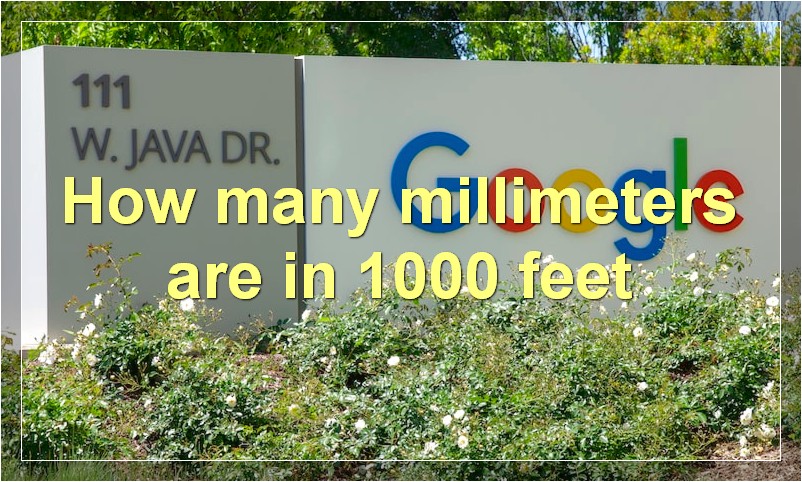 How many millimeters are in 1000 feet