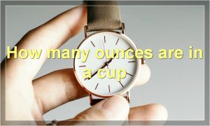 How many ounces are in a cup