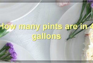 How many pints are in 4 gallons