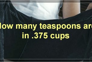 How many teaspoons are in .375 cups
