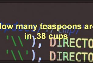 How many teaspoons are in .38 cups