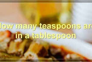 How many teaspoons are in a tablespoon