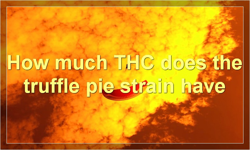 How much THC does the truffle pie strain have