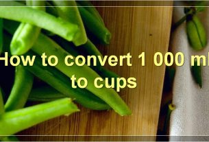 How to convert 1 000 ml to cups