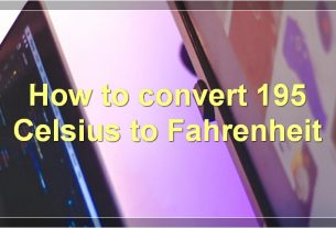 How to convert 195 Celsius to Fahrenheit