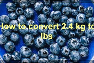 How to convert 2.4 kg to lbs