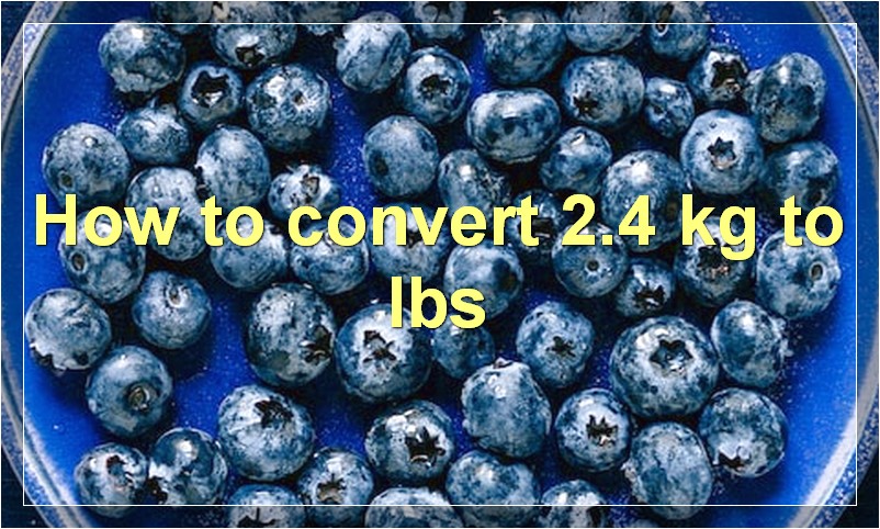 How to convert 2.4 kg to lbs