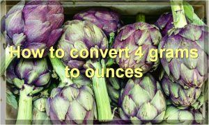 How to convert 4 grams to ounces