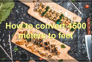 How to convert 4500 meters to feet