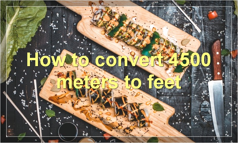 How to convert 4500 meters to feet
