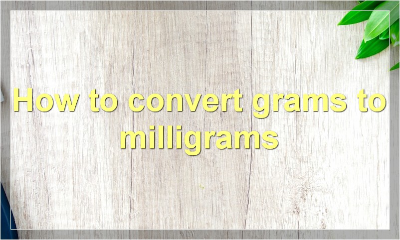 How to convert grams to milligrams