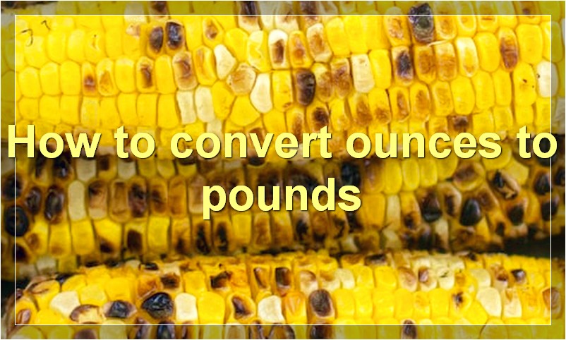 How to convert ounces to pounds