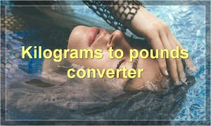 Kilograms to pounds converter