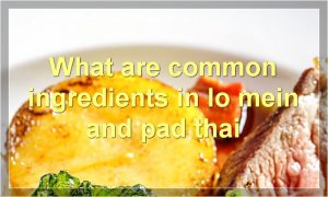 What are common ingredients in lo mein and pad thai