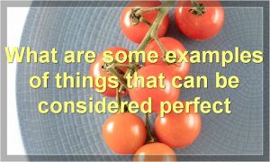 What are some examples of things that can be considered perfect