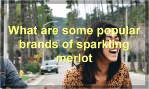 What are some popular brands of sparkling merlot