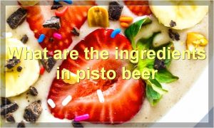 What are the ingredients in pisto beer