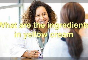 What are the ingredients in yellow cream