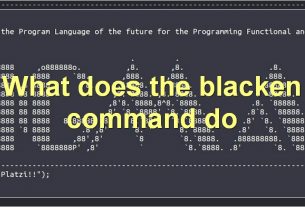 What does the blacken command do