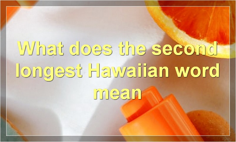 What does the second longest Hawaiian word mean