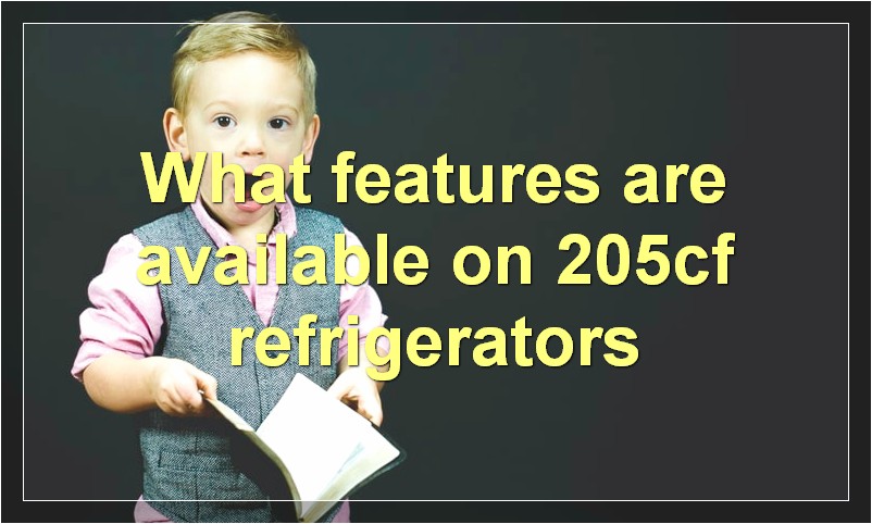 What features are available on 205cf refrigerators