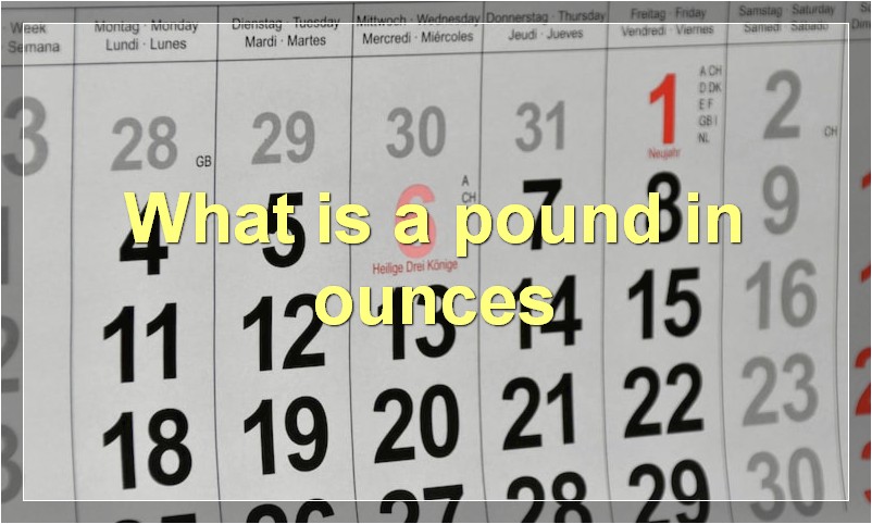 What is a pound in ounces