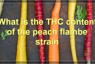 What is the THC content of the peach flambe strain