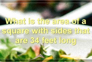 What is the area of a square with sides that are 34 feet long