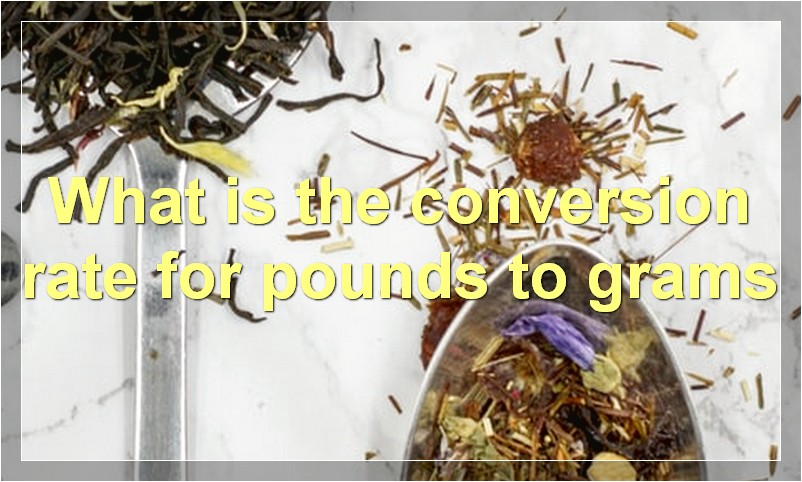 What is the conversion rate for pounds to grams