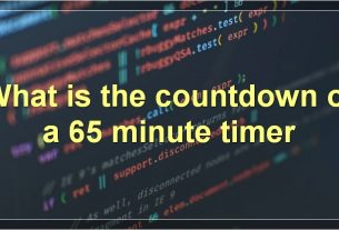 What is the countdown of a 65 minute timer