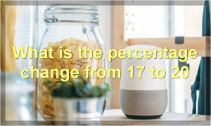 What is the percentage change from 17 to 20
