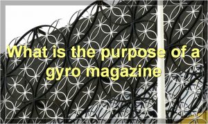 What is the purpose of a gyro magazine