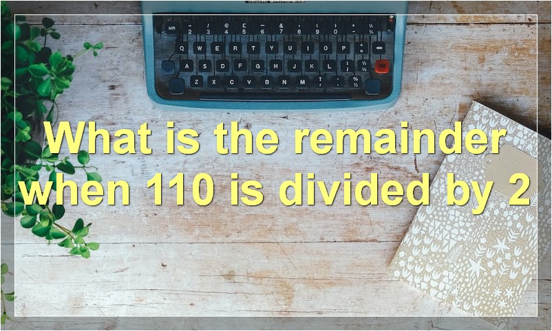 What is the remainder when 110 is divided by 2