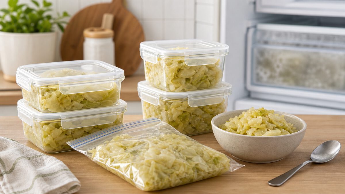 Freeze Cooked Cabbage