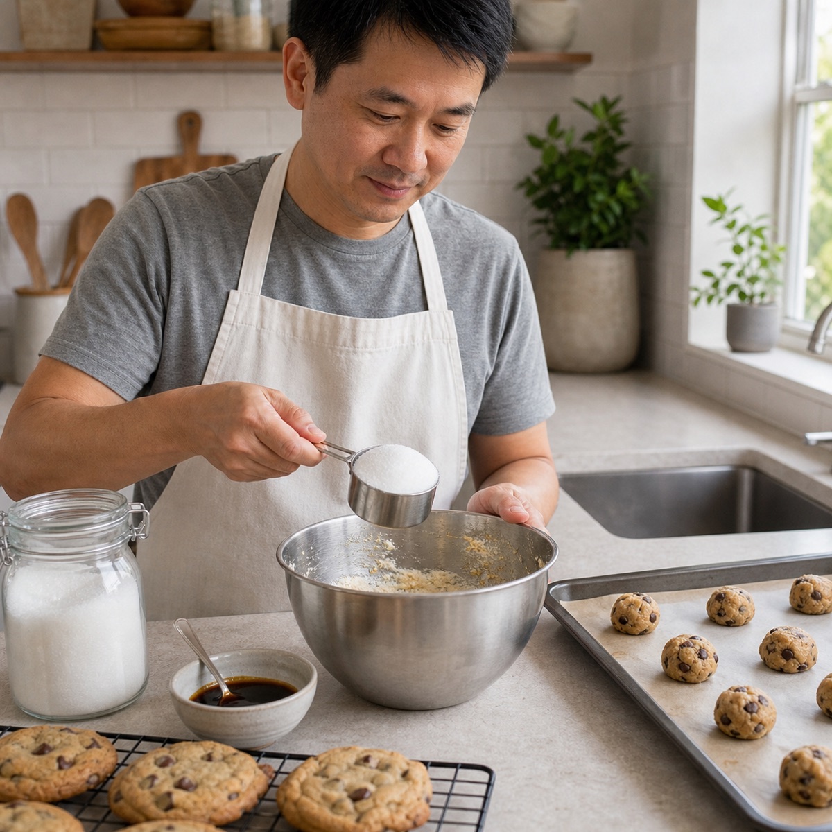 ting baking cookies with white sugar instead of brown sugar